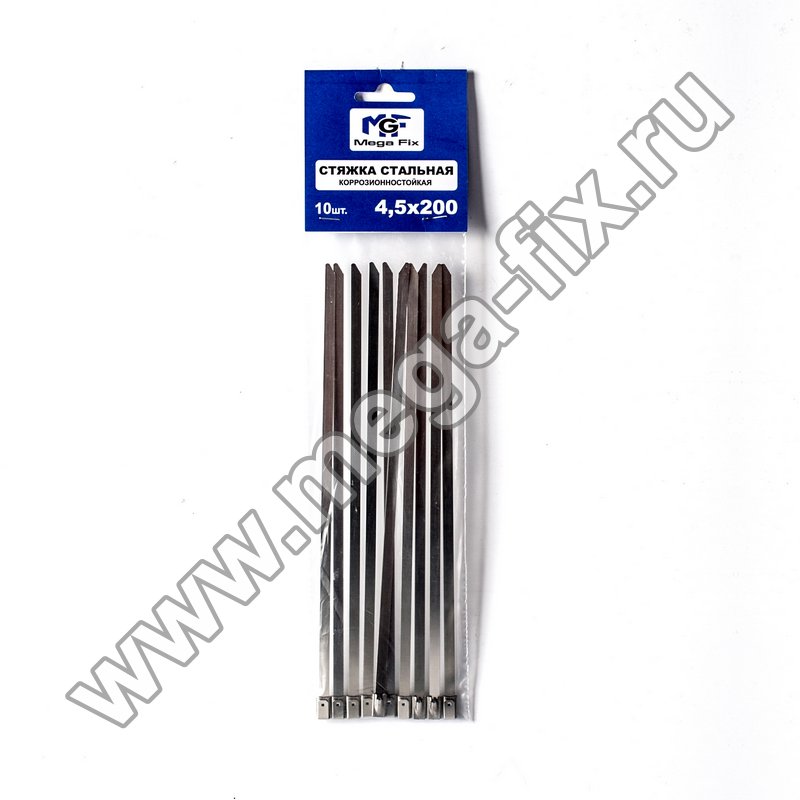 Хомут-стяжка металлическая коррозионностойкая 4,5х300 (100 шт./уп.)